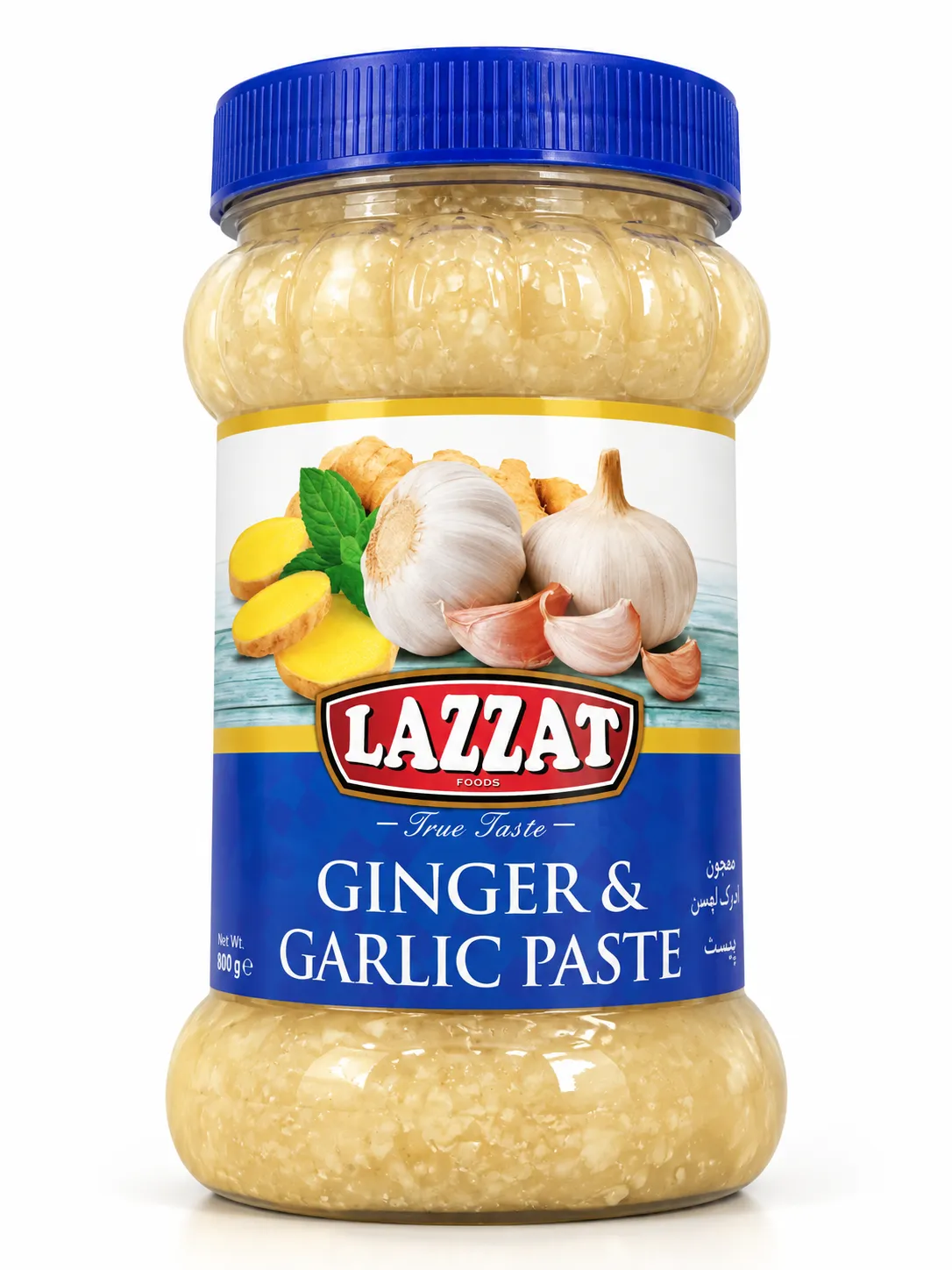 Lazzat Ginger Garlic Paste | Fresh Ginger & Garlic Cooking Paste 750g | Halal Kitchen Essential